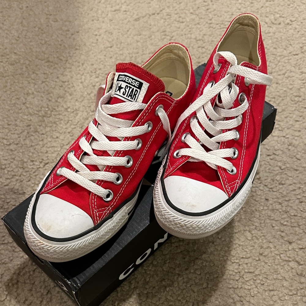 Converse Red and White Sneakers